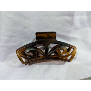 Vintage Brown Tortoiseshell Hair Claw Clip Large